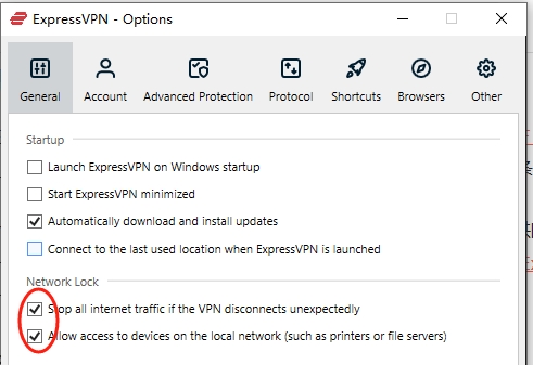 expressvpn network lock